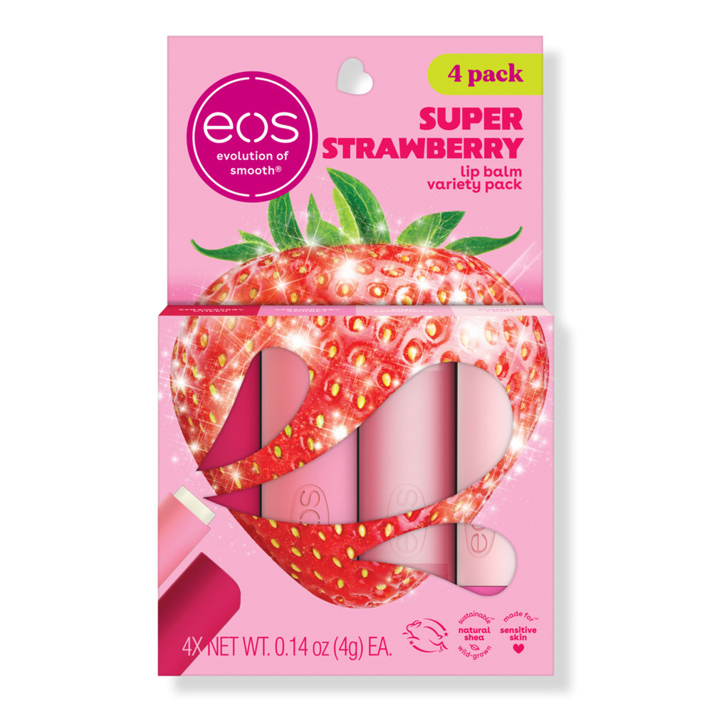 Eos Best of the Bunch 4 Piece Lip Balm - Super Strawberry | Ulta