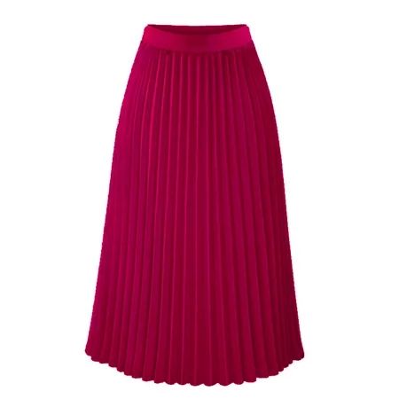 MIARHB Chiffon Skirt Medium Length Pleated Skirt Elastic High Waist Slim Loose Skirt | Walmart (US)