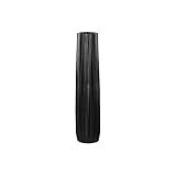 Benjara Large Tall Ribbed Design Body-Black Vase, One Size | Amazon (US)
