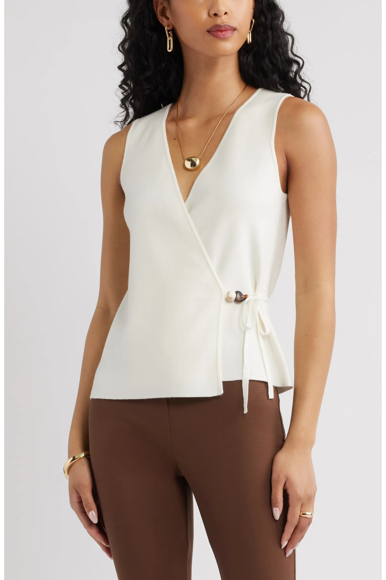 Side Tie Sweater Vest (Women) | Nordstrom | Nordstrom