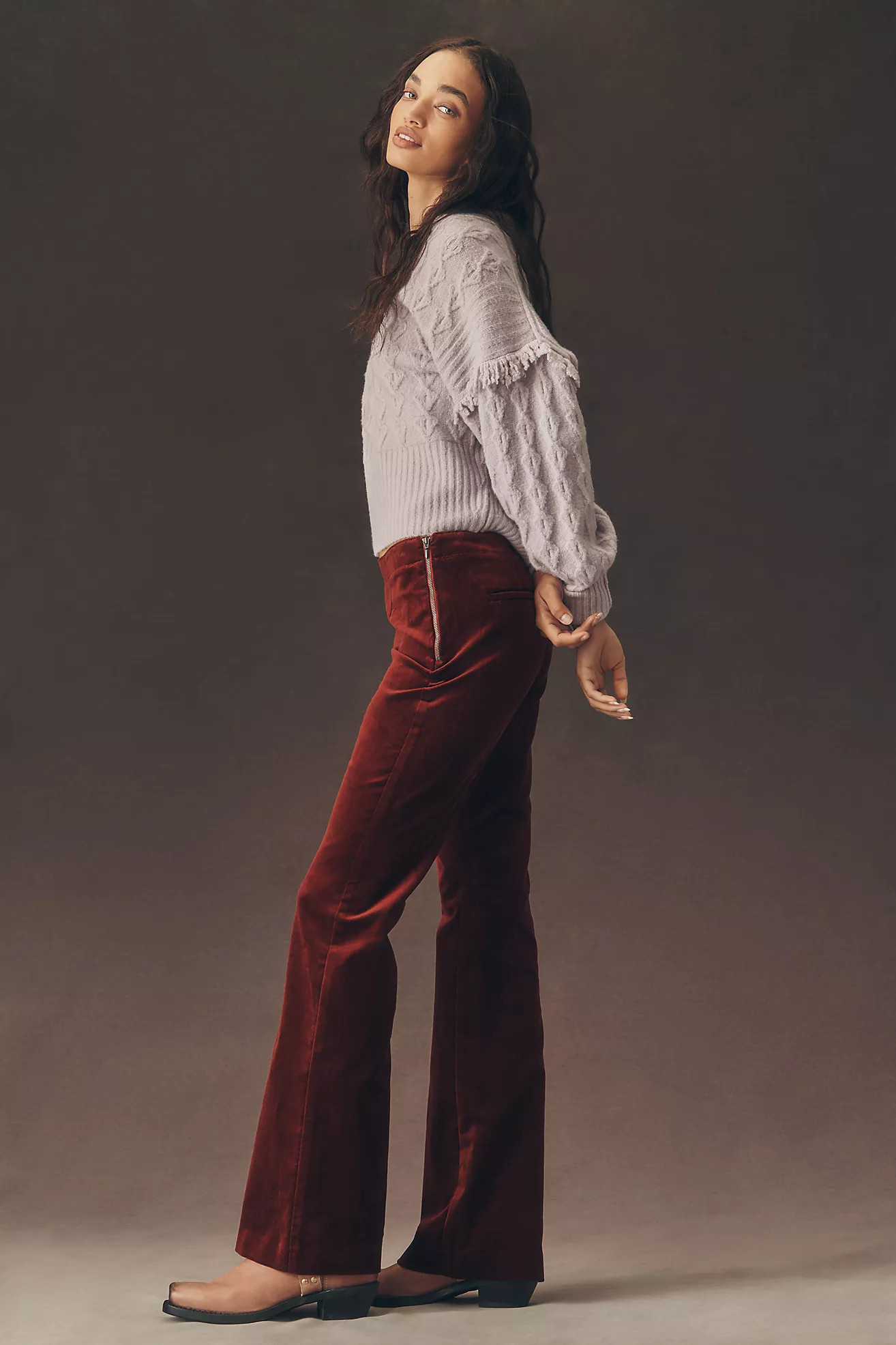 By Anthropologie Velvet Flare Pants | Anthropologie (US)