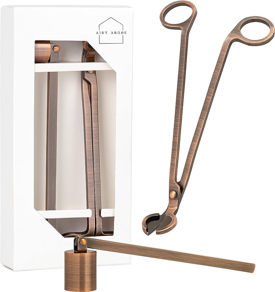 Candle Wick Trimmer and Candle Snuffer Accessory Set – Brushed Copper | Amazon (US)