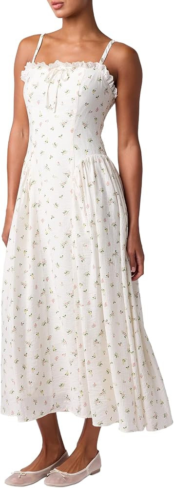 Lulus Corinne Printed Women's Casual Midi Dress | Amazon (US)