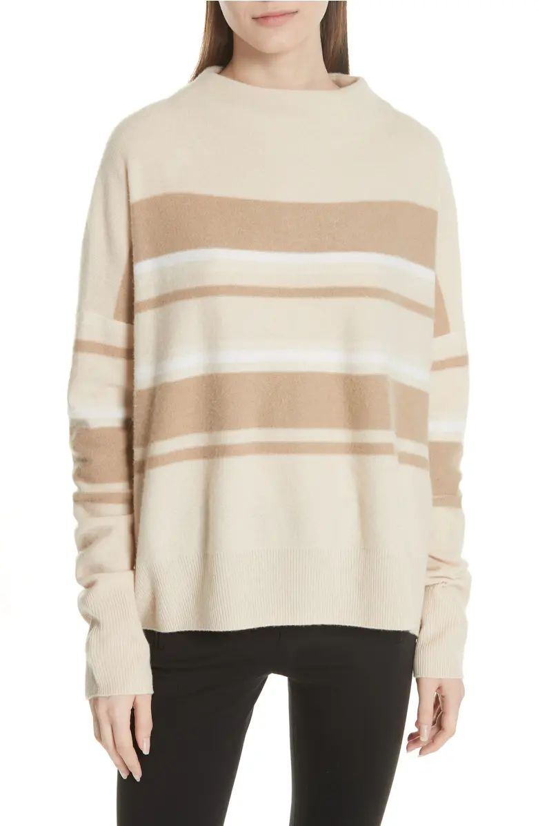 Vince Cashmere Ombré Stripe Mock Neck Sweater | Nordstrom