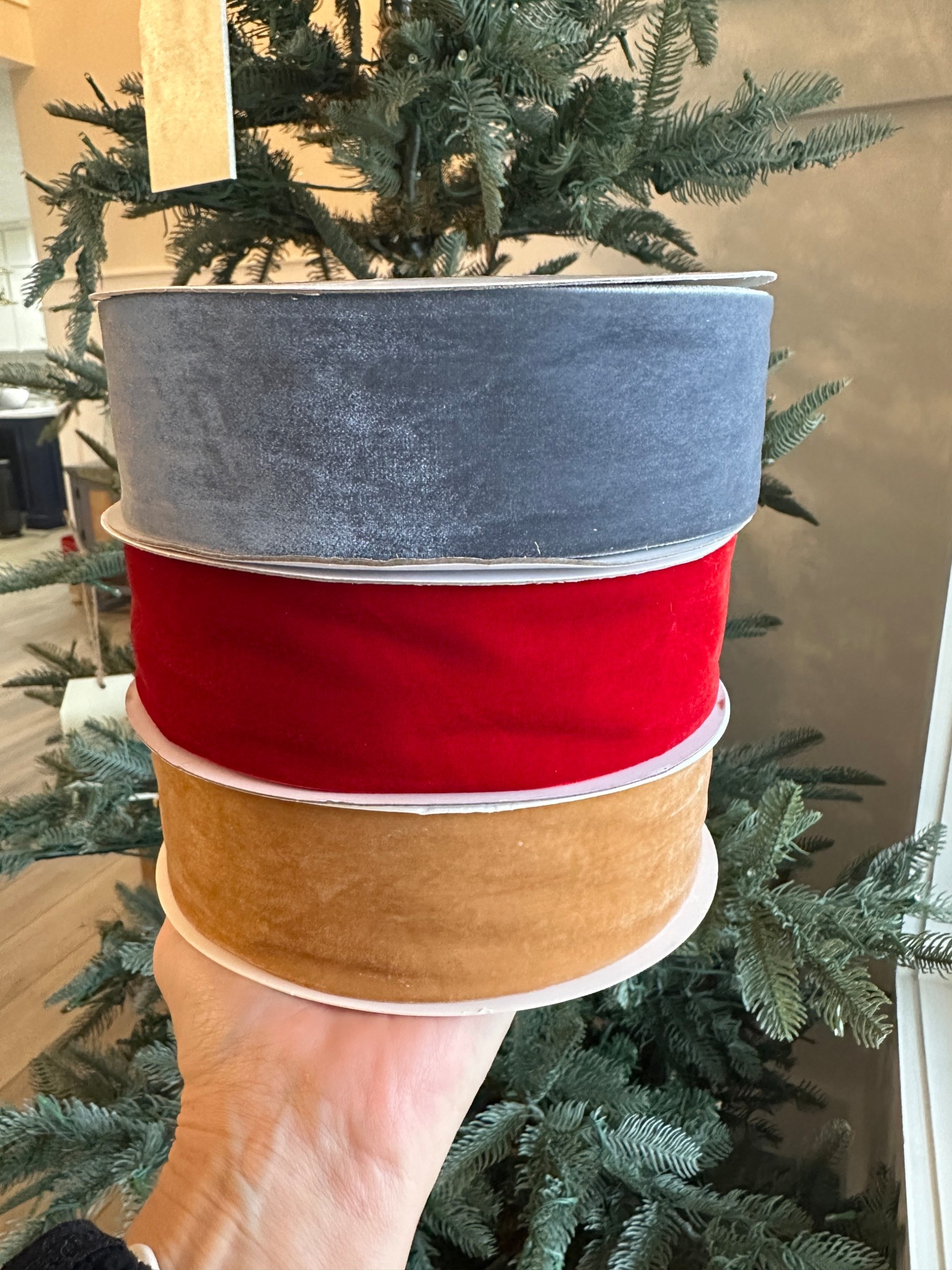 Beautiful velvet ribbon that is the best quality and under $20 from Amazon  

#LTKHoliday #LTKSeasonal #LTKHome