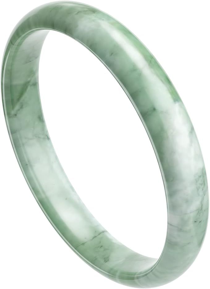 NAHARO Natural Jade Bangle Bracelet for Women,Retro Chinese Style Natural Green Jade Bangle for G... | Amazon (US)