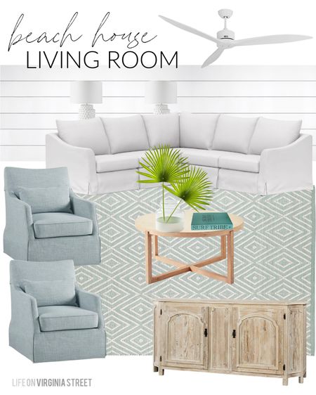 Updated design plans for our beach house rental, Hola Beaches! I’m excited for these light blue swivel armchairs to arrive! Also linking the white sectional, round wood coffee table, faux palm leaves, light wood console table and more.
.
#ltkhome #ltksalealert #ltkstyletip #ltkfindsunder50 #ltkfindsunder100 #ltkseasonal #ltktravel

#LTKhome #LTKSeasonal #LTKsalealert