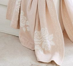 LoveShackFancy Knit Roses Throw | Pottery Barn (US)