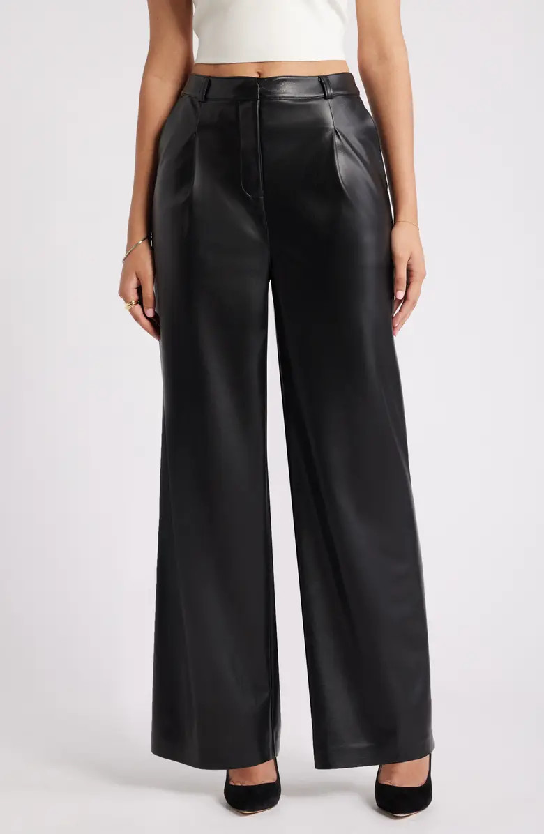Faux Leather Wide Leg Pants | Nordstrom