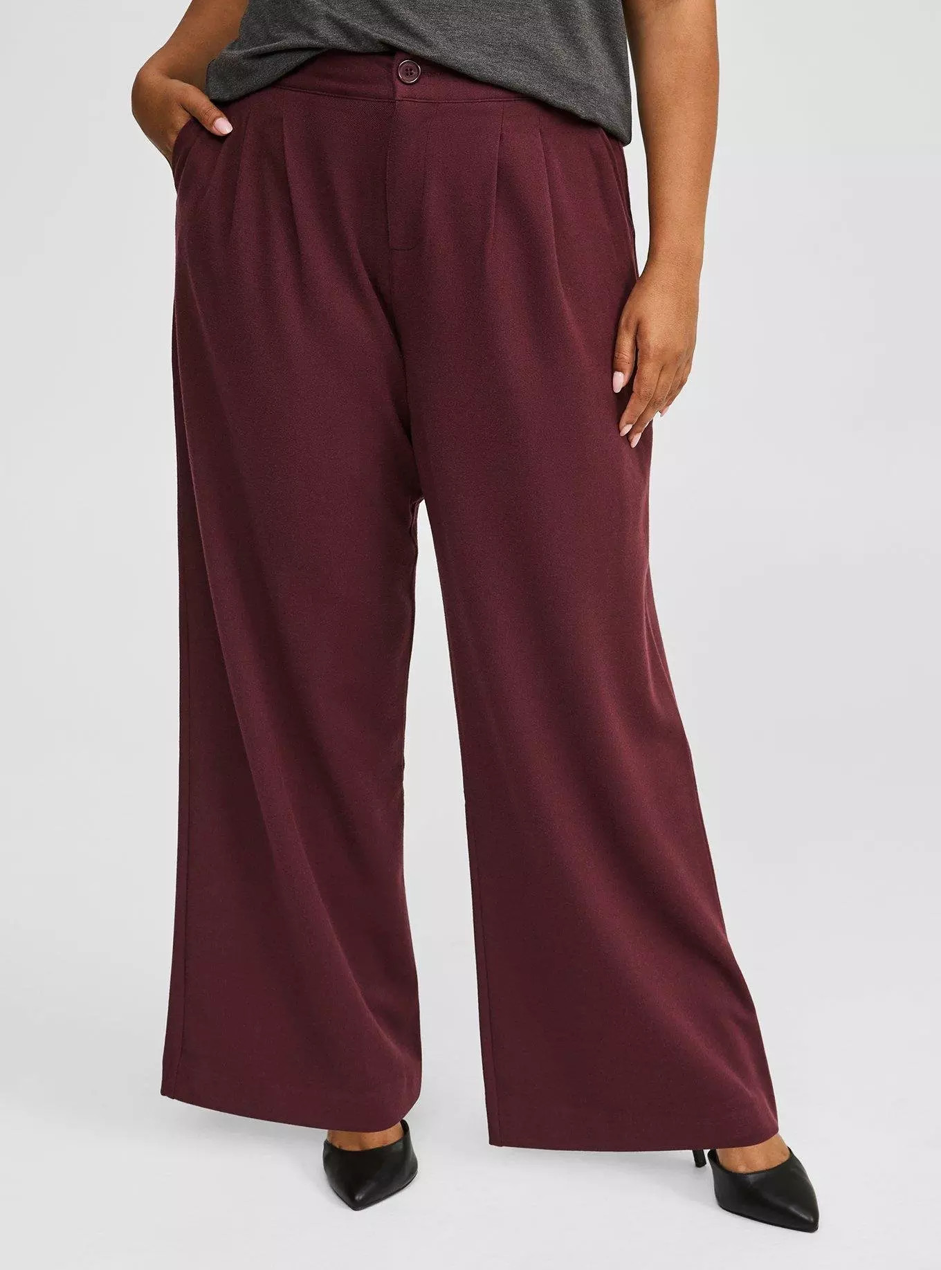 Brushed Twill Wide Leg Pants | Torrid (US & Canada)