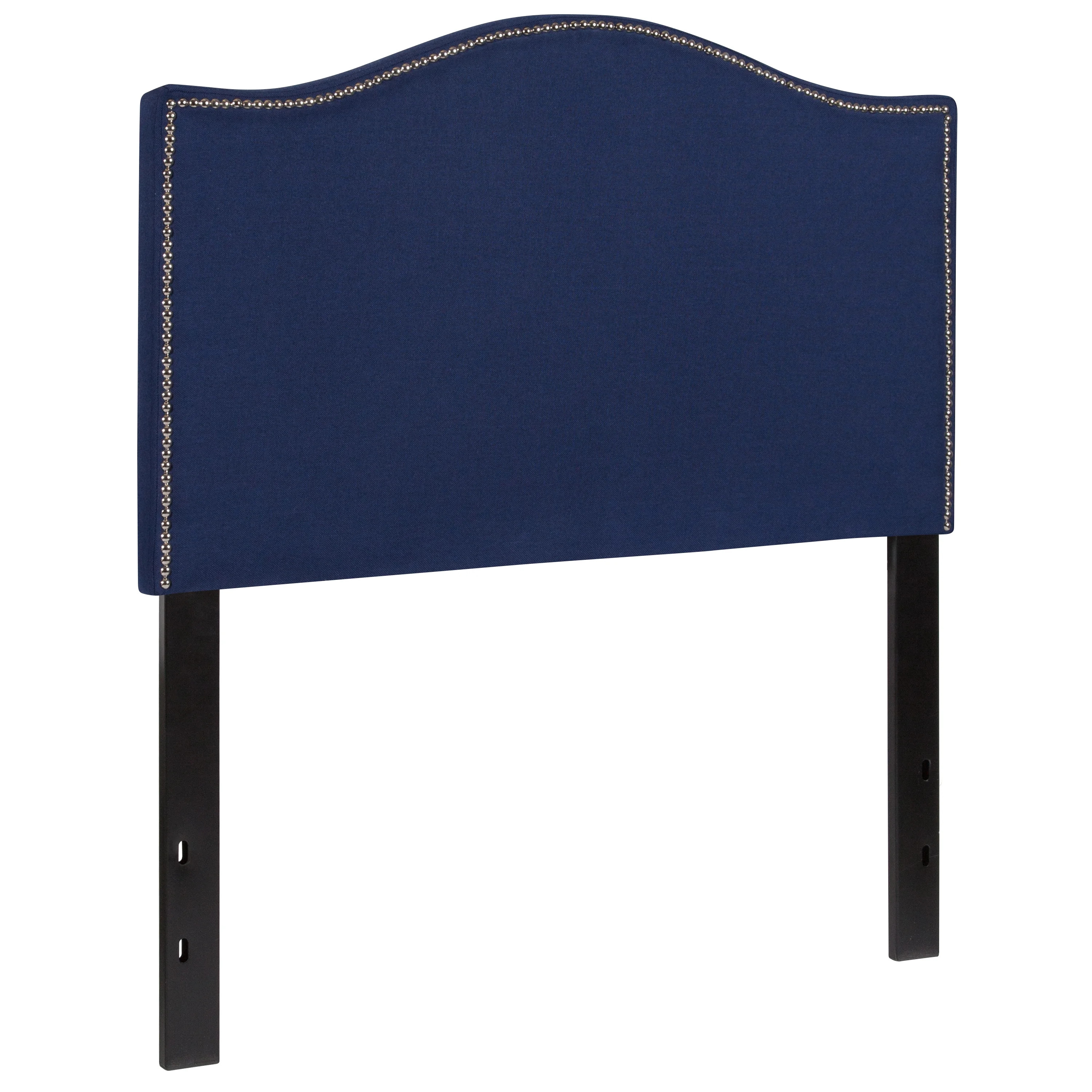 Flash Furniture Lexington Upholstered Twin Size Headboard with Accent Nail Trim in Navy Fabric | Walmart (US)