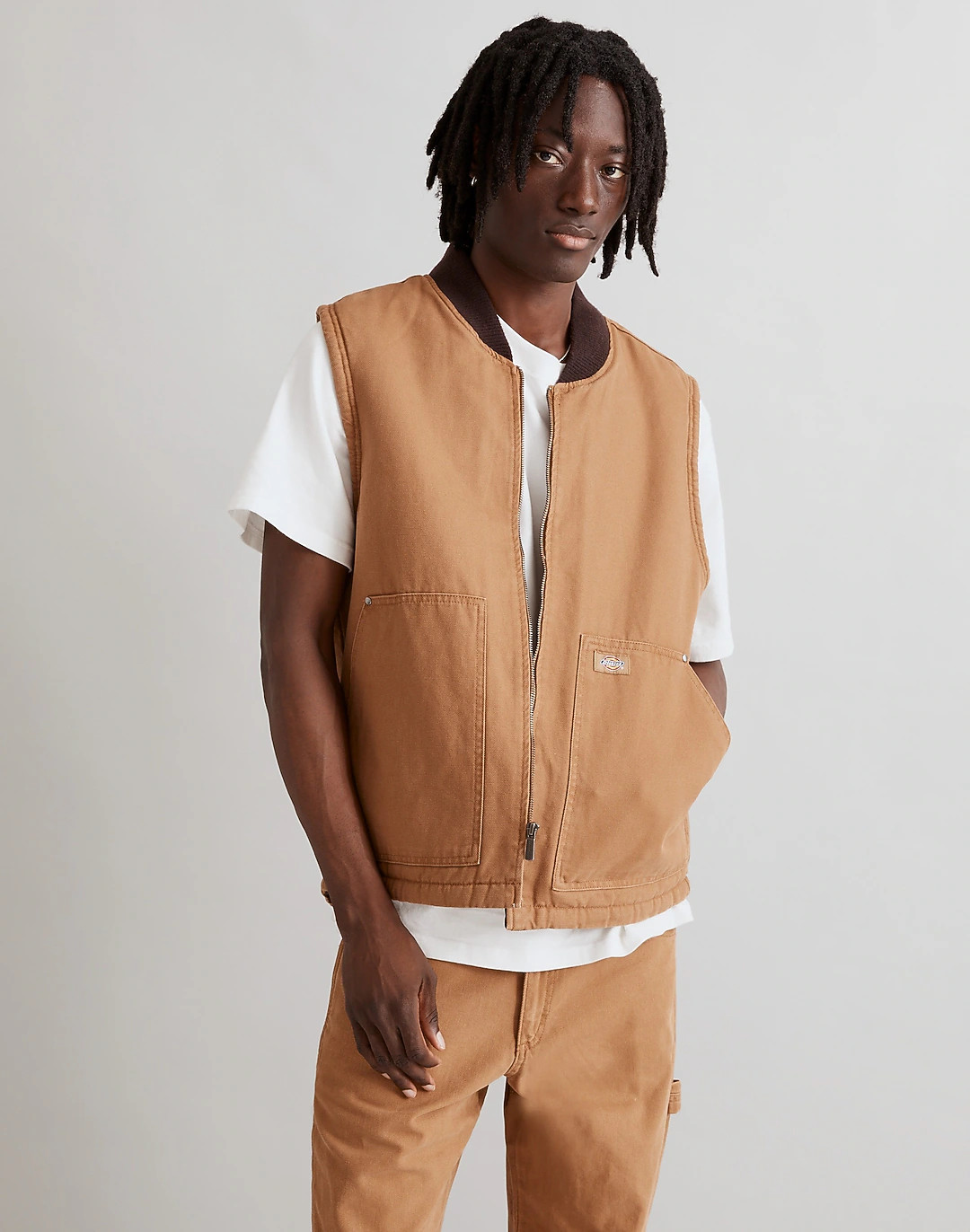 Dickies® Stonewashed Duck High Pile Fleece-Lined Vest | Madewell
