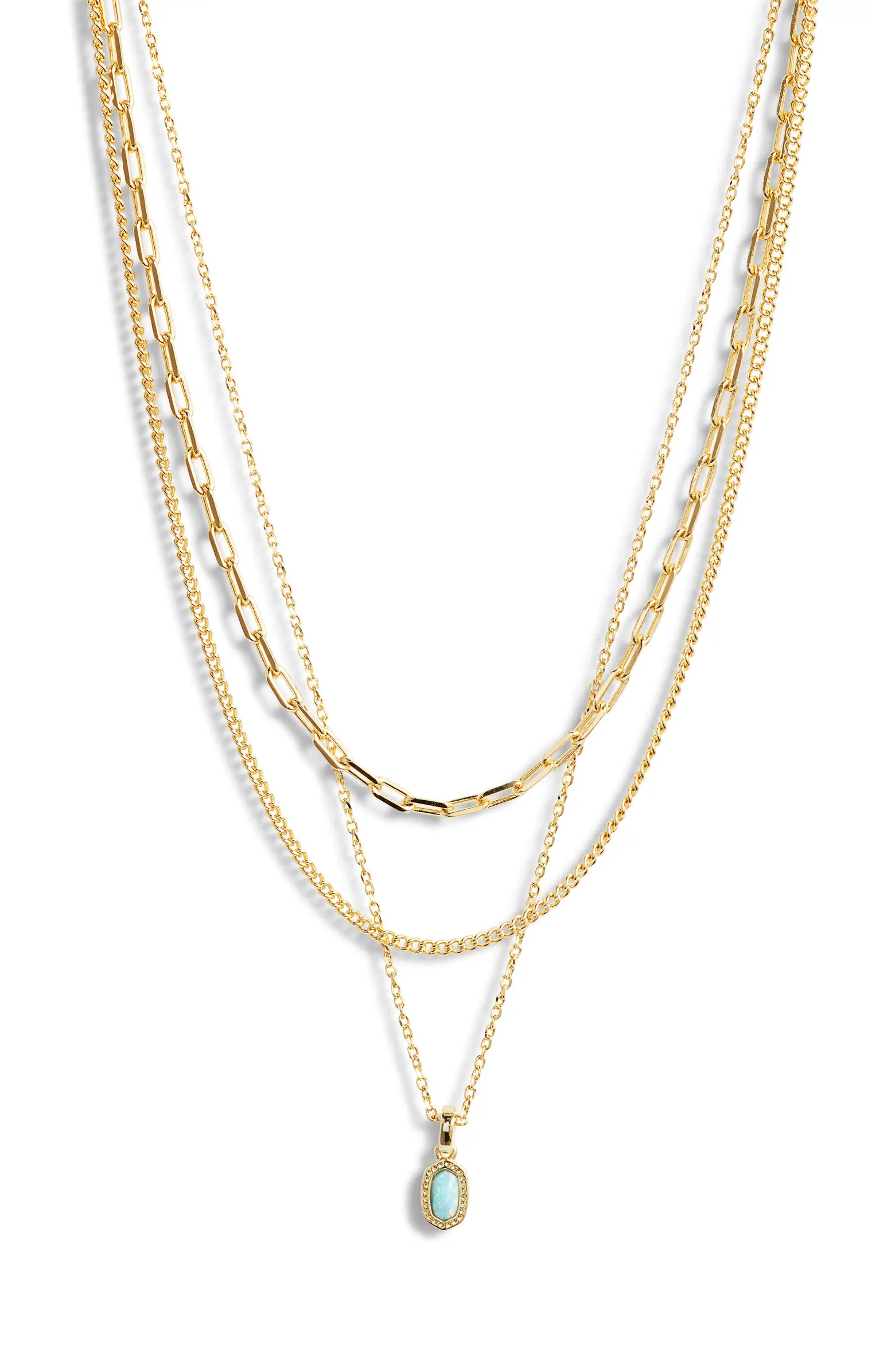 Mini Elisa Gold Triple Strand Necklace | Nordstrom