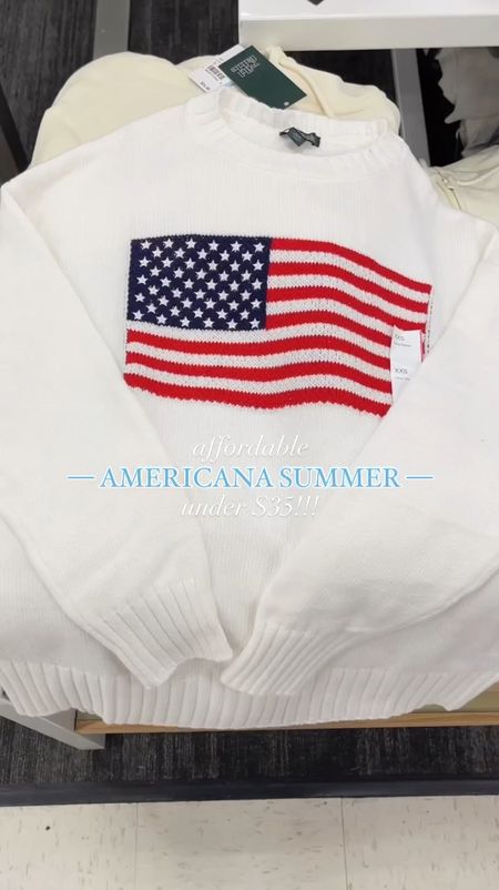 Snag these super affordable & classic Americana lightweight sweaters and oversized sweatshirts all UNDER $35!! 🇺🇸

Reminds me so much of Tuckernuck and Ralph Lauren but for waaayy less!! I stocked up and grabbed both USA sweatshirts and the American flag sweater!! The flag sweater runs super oversized so definitely size down 👇🏻

Can’t wait to wear these for Memorial Day, 4th of July and all summer long!! 🇺🇸 

#classicstyle #americana #coastalgrandmother #beachlife #summerstyle 

Tuckernuck sweater
Ralph lauren sweatshirt
Look for less
Affordable fashion
Summer style 
Target style
Tuckernucking
J crew style
Coastal grandmother style
Nancy Myers aesthetic 

#LTKSeasonal #LTKStyleTip #LTKFindsUnder50