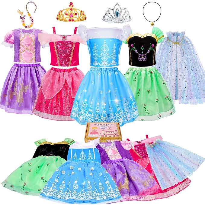 Meland Princess Dress Up - Dress Up Clothes for Girls with Toys,Christmas Birthday Gift for Toddl... | Amazon (US)