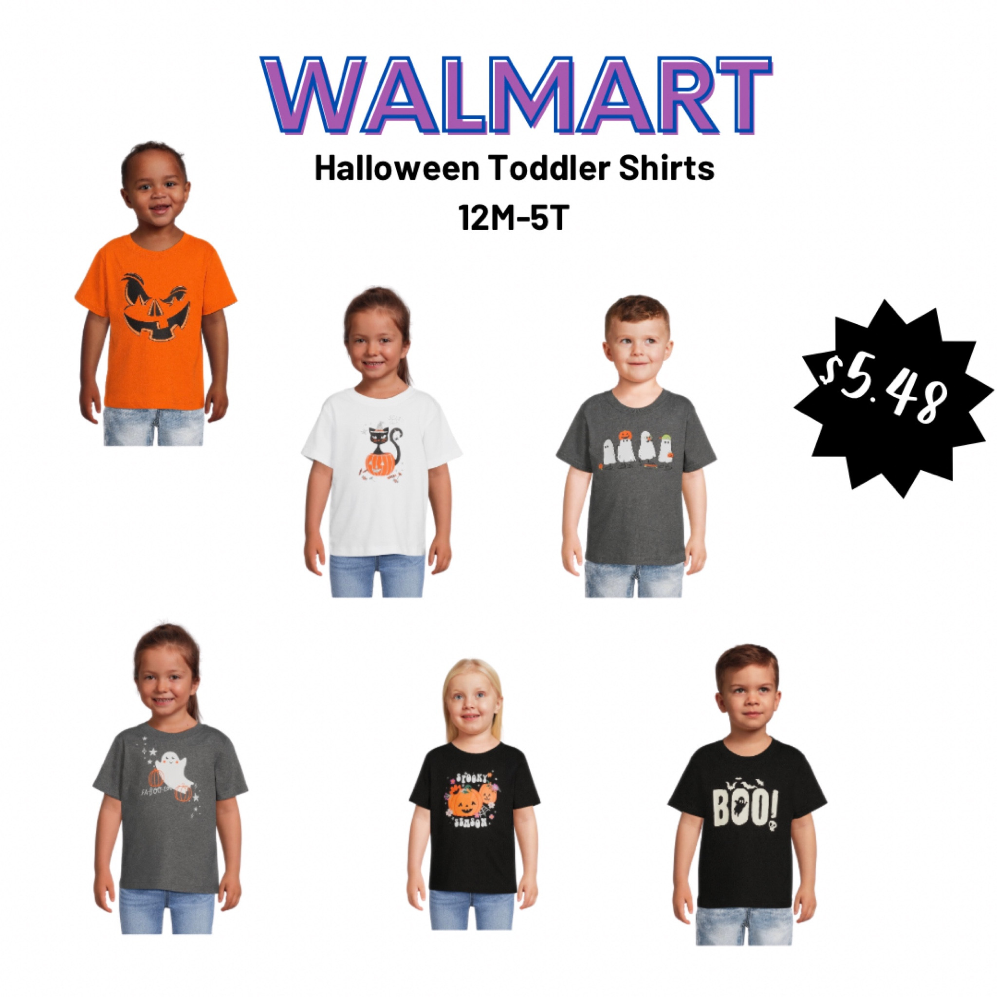 $5.48! Whatta steal! If your toddler needs a Halloween shirt, you'll get your money's worth easily with these 🎃 

#LTKkids #LTKbaby #LTKfamily