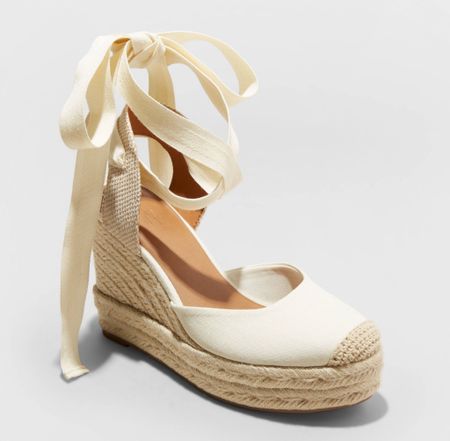 The espadrilles season is almost here! Make sure you check out what’s new before they’re sold out!
Women's Adriana Ankle Wrap Wedge Heels with Memory Foam Insole - Universal Thread™ Cream

#LTKfindsunder50 #LTKshoecrush
