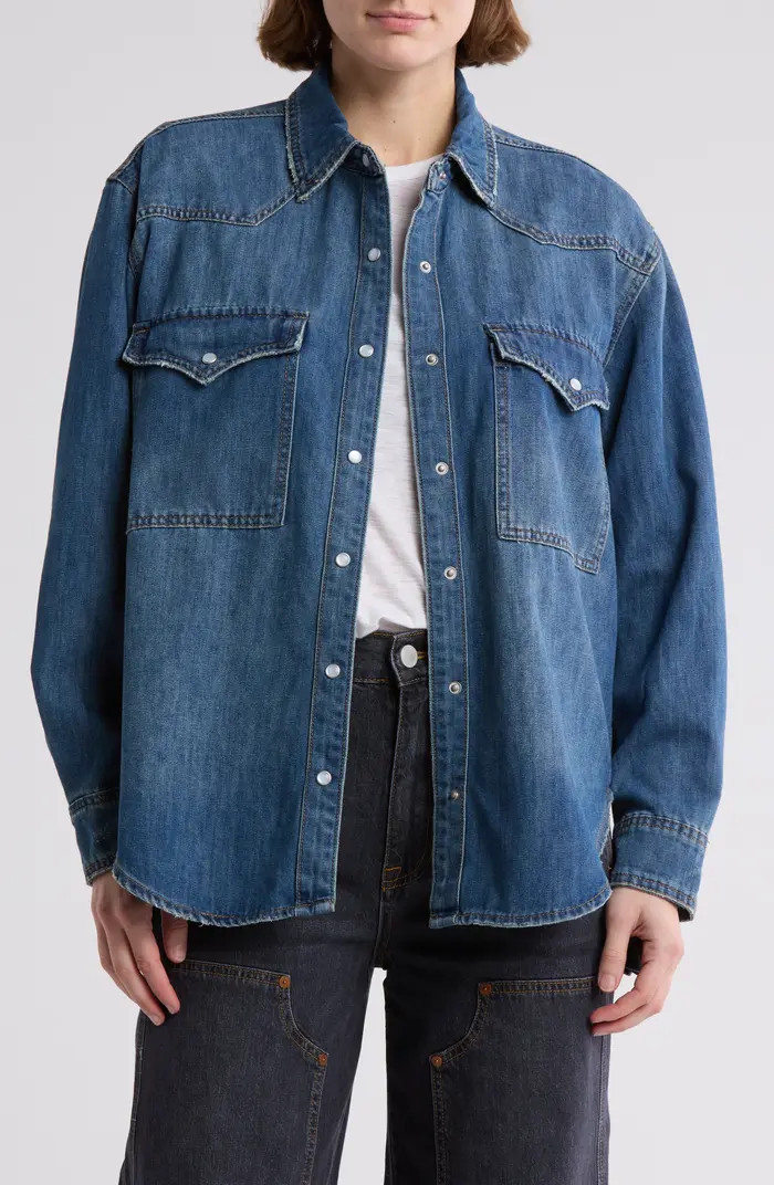 Oversize Denim Shirt Jacket | Nordstrom Rack