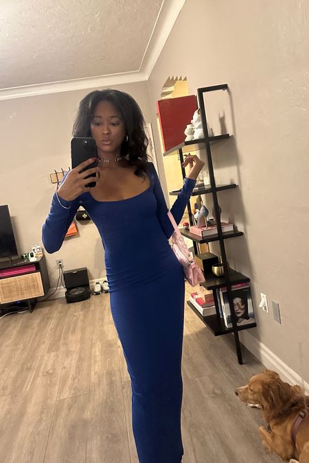 Looking for a cozy lounge style bodycon dress, this is the one. Another hit from Skims with this soft lounge dress. The cobalt blue is just as incredible as the fit 💙 I need the black colorway asap 

#LTKstyletip #LTKfindsunder100