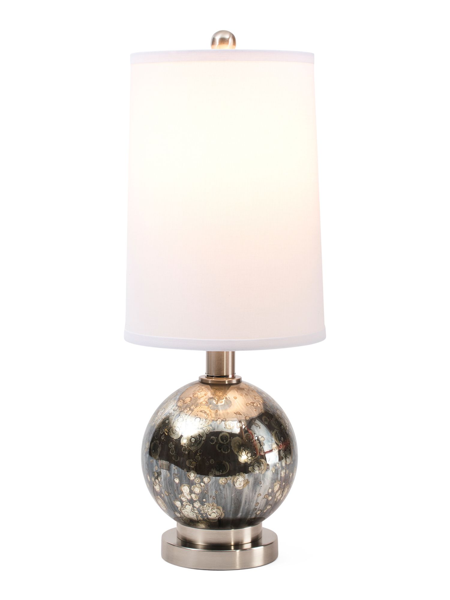 26in Dimpled Mercury Empress Glass Table Lamp | TJ Maxx