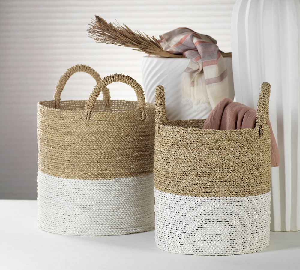 Sasha Woven Baskets, Set Of 2 | Pottery Barn (US)