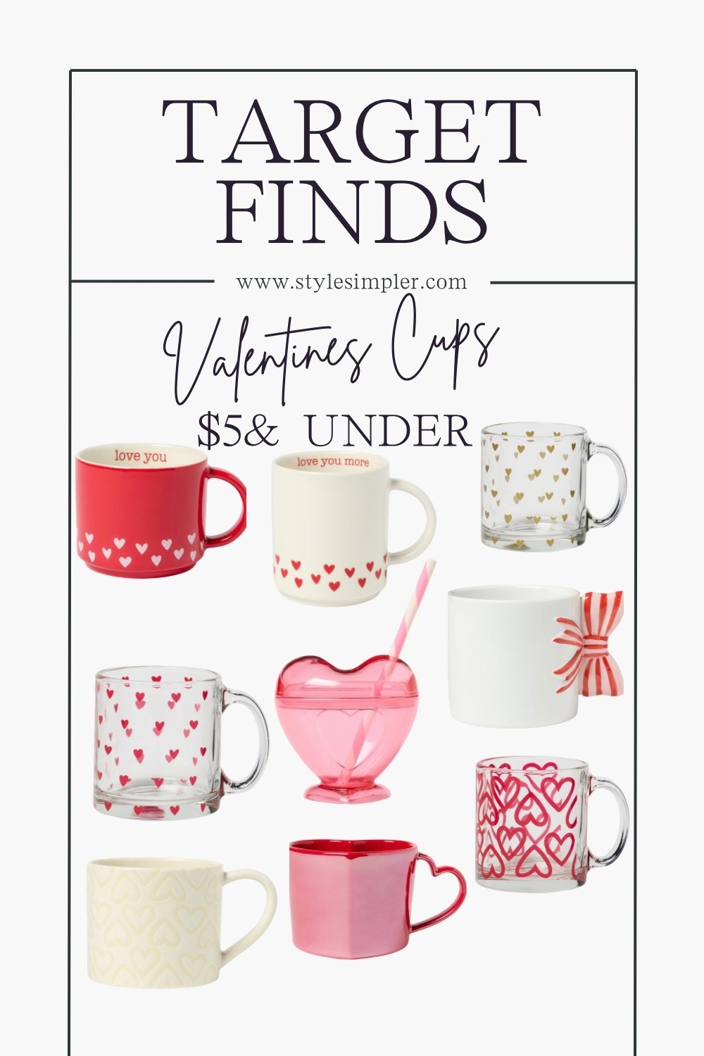 The cutest heart day cups and all are $5 or under!!  Shop now before they run out...

#LTKSeasonal #LTKmomlife #LTKHome