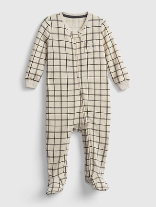Baby Softspun Zipper-Front Footed One-Piece | Gap (US)