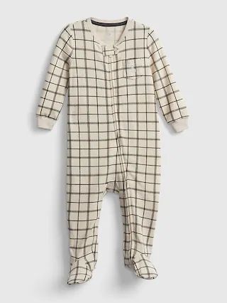 Baby Softspun Zipper-Front Footed One-Piece | Gap (US)