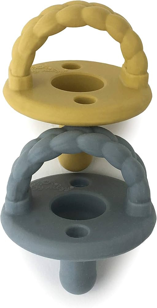 Itzy Ritzy Sweetie Soother Pacifier Set of 2 - Silicone Newborn Pacifiers with Collapsible Handle... | Amazon (US)