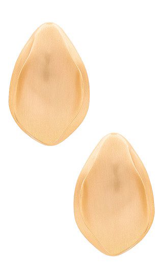 Erin Earrings in Brushed Brass | Revolve Clothing (Global)