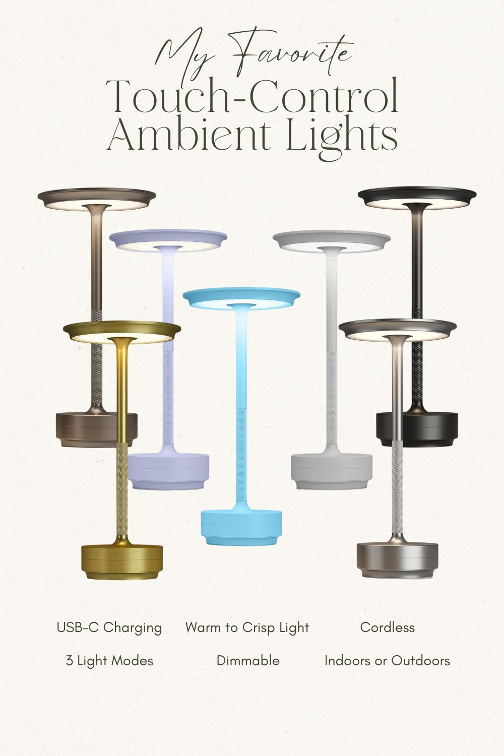 ✨ These LED touch lamps are one of my favorite home finds. I own three different sets and use them all over my house. They instantly make a space feel cozy, elevated, and intentional.

🌈 This style comes in so many gorgeous options including bright colors and sleek metal finishes, plus wood grain, white, black, blue, and more. They work beautifully with modern, cozy, or minimalist decor.

💡 Touch control makes them so easy to use. Tap to change brightness and lighting mood, perfect for bedside tables, dining tables, shelves, bathrooms, or cozy corners.

🔋 Cordless and rechargeable so you can move them anywhere. I love using them for ambient lighting at night, hosting, or just making everyday spaces feel warmer and more styled.

🔍 LED touch lamp, cordless table lamp, rechargeable lamp, modern table lamp, ambient lighting, bedside lamp, dining table lamp, mood lighting, aesthetic home decor, cozy home lighting, battery powered lamp, small space lighting, apartment decor, home finds, interior styling, minimalist decor, LTK home finds


#LTKdayinmylife #LTKSaleAlert #LTKHome