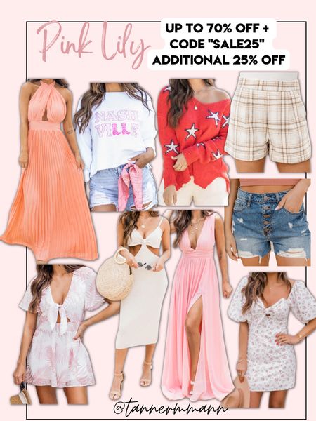Pink Lily Online Boutique Sale up to 70% off + additional 25% off with code “SALE25"

#LTKsalealert #LTKstyletip #LTKwedding