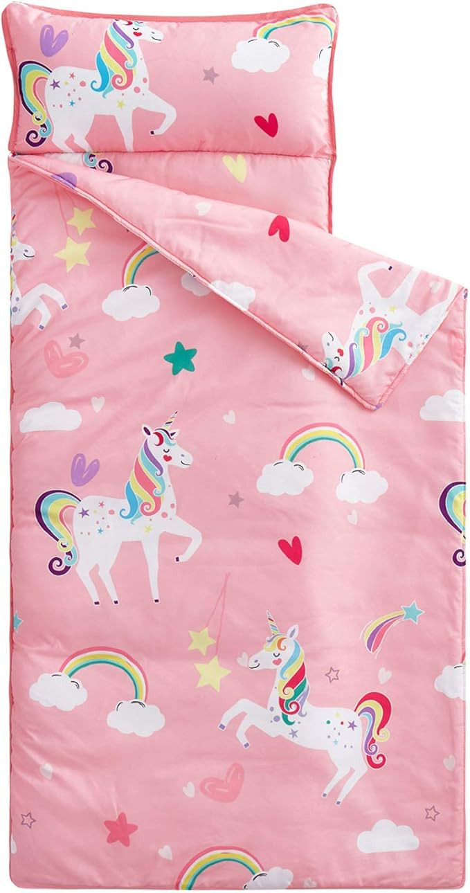 Wake In Cloud - Unicorn Nap Mat, with Removable Pillow for Kids Toddler Boys Girls Daycare Presch... | Amazon (US)