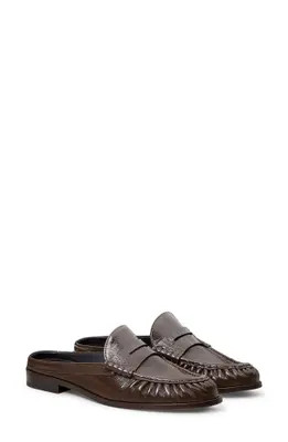 Reformation Francine Loafer Mule in Almond Watersnake at Nordstrom, Size 10 | Nordstrom