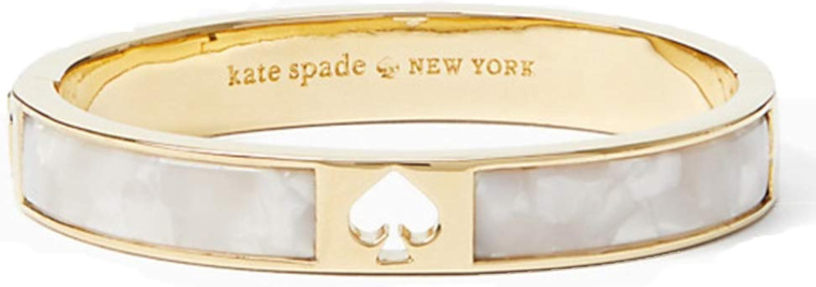 Kate Spade New York 'Hole Punch Spade Hinge Bangle' Pearl Bracelet | Amazon (US)