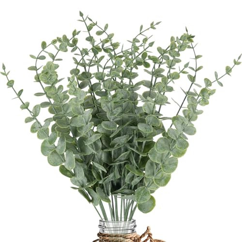 LYRWI 20pcs Eucalyptus Stems Artificial Eucalyptus Leaves Stems Artificial Fake Flowers for Home Office Flowers Bouquet Centerpiece Wedding Decoration Christmas Decor 2025 | Amazon (US)