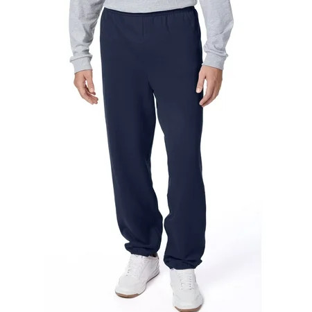Hanes EcoSmart Men s Fleece Sweatpants 32 Navy XL | Walmart (US)