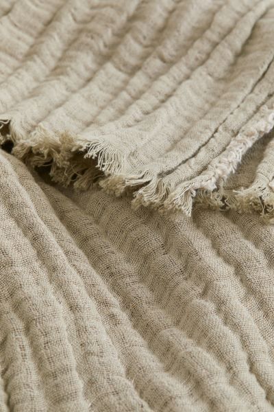 Cotton Linen-blend Throw | H&M (US + CA)