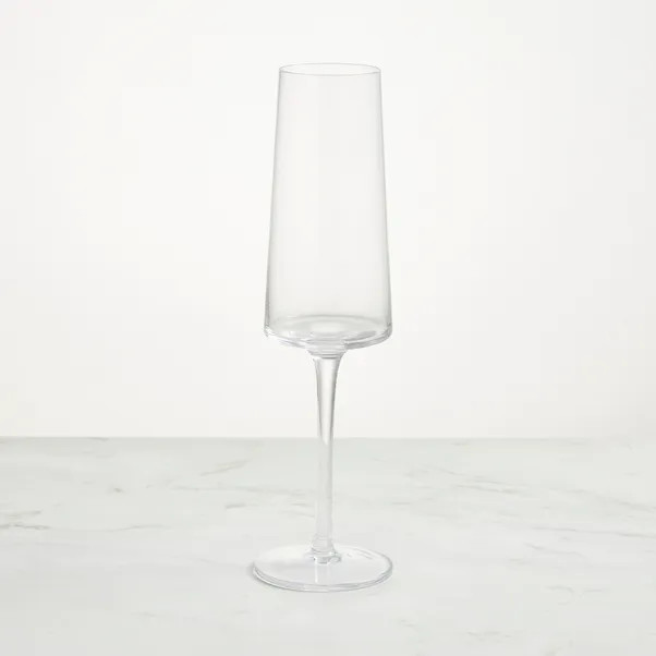 Chicago Clear Champagne Glass | Dunelm