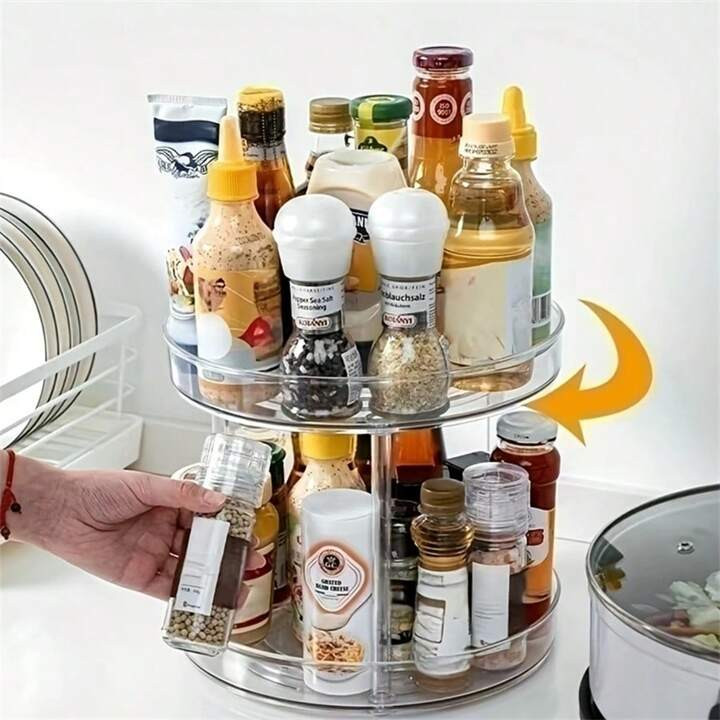 cucina rotante Scaffali portaoggetti multiuso Piatto rotabile Organizzatore per spezie , Spezie ,... | SHEIN