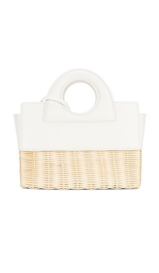 Penelope Petite Rattan Bag in Blanc | Revolve Clothing (Global)