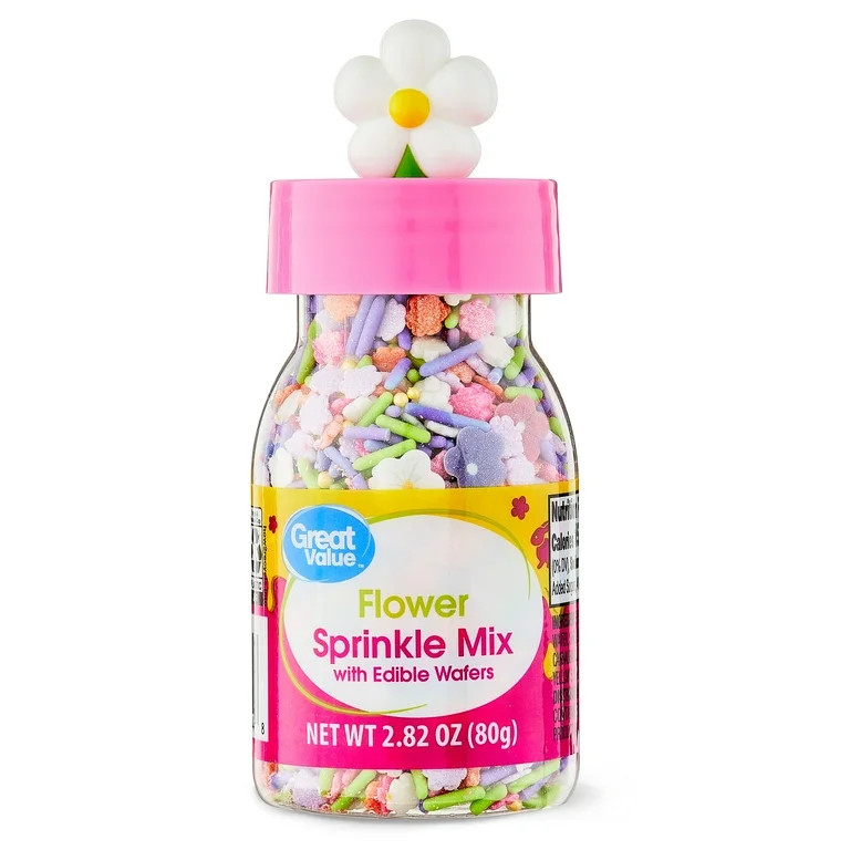 Great Value Flower Sprinkle Mix with Edible Wafers, 2.82 oz | Walmart (US)