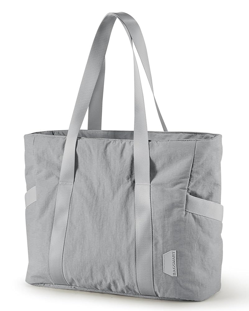 BAGSMART Tote Bag for Women with Zipper, Gym tote with Compartments, Work Tote Nurse Dance Yoga B... | Amazon (US)