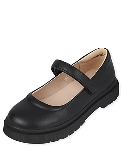 The Children's Place Girls Closed Toe Maryjane Mary Jane Flat, Black | Amazon (US)