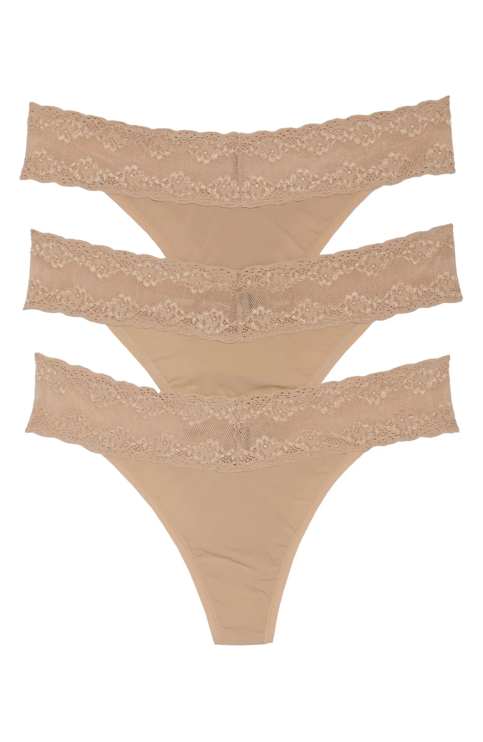 Bliss Perfection Lace Trim Thong | Nordstrom