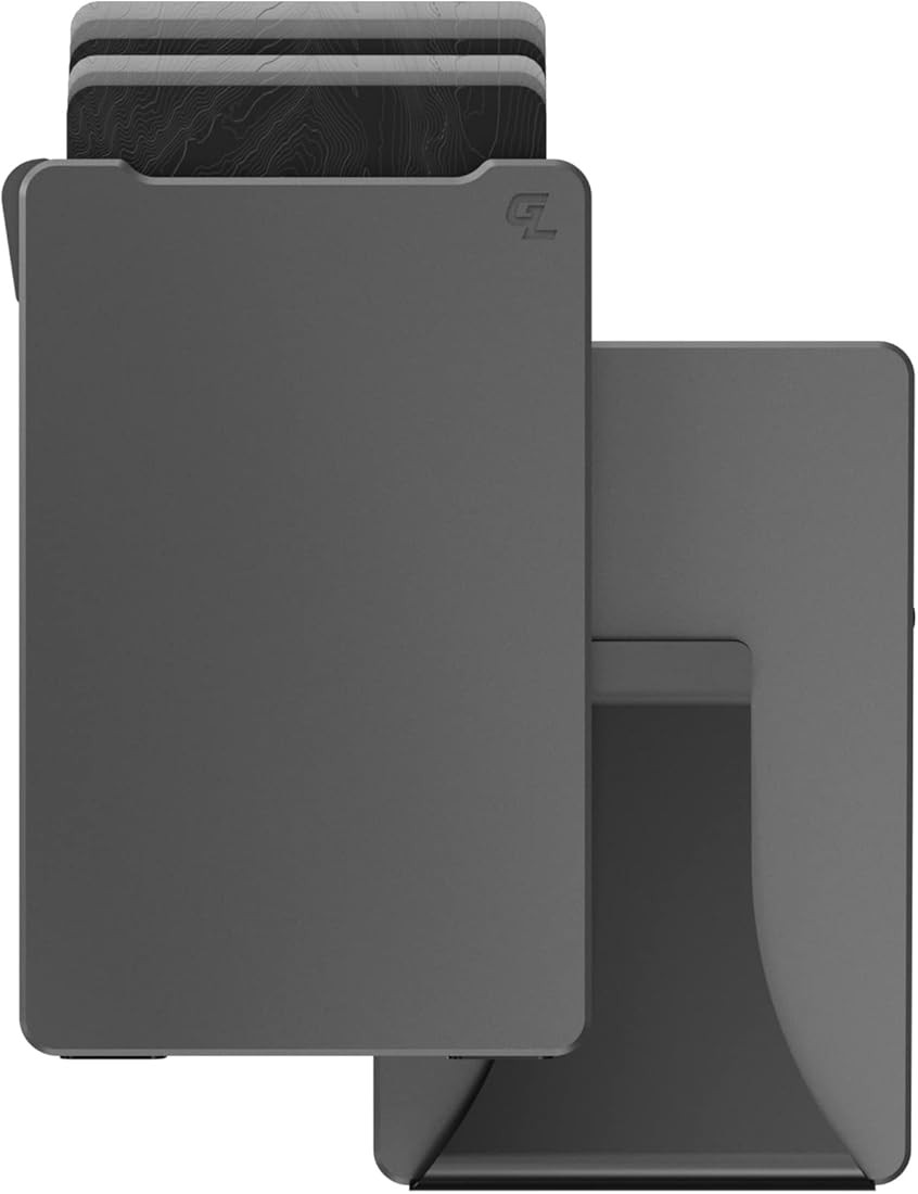 Groove Life Groove Wallet Gun Metal with Money Clip Men's Minimalist Low Profile Aluminum Credit ... | Amazon (US)