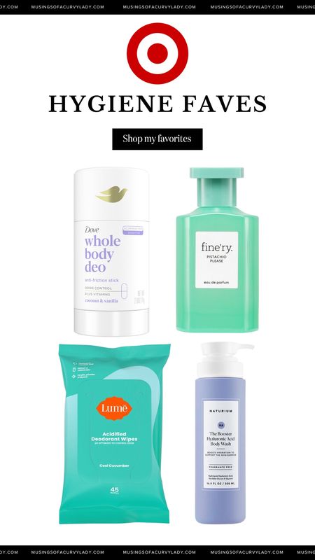 Shop my favorite hygiene products! I personally use these and LOVE them. An absolute must have now that the temperature is rising outside🌞 

hygiene products, skincare, beauty faces, perfume, lume body wipes, dove whole body deoderant, body wash, hygiene must haves, target favorites, curvy, plus size fashion, spring, summer, outfit inspo, wedding guest

#LTKbeauty #LTKfindsunder50 #LTKfindsunder100