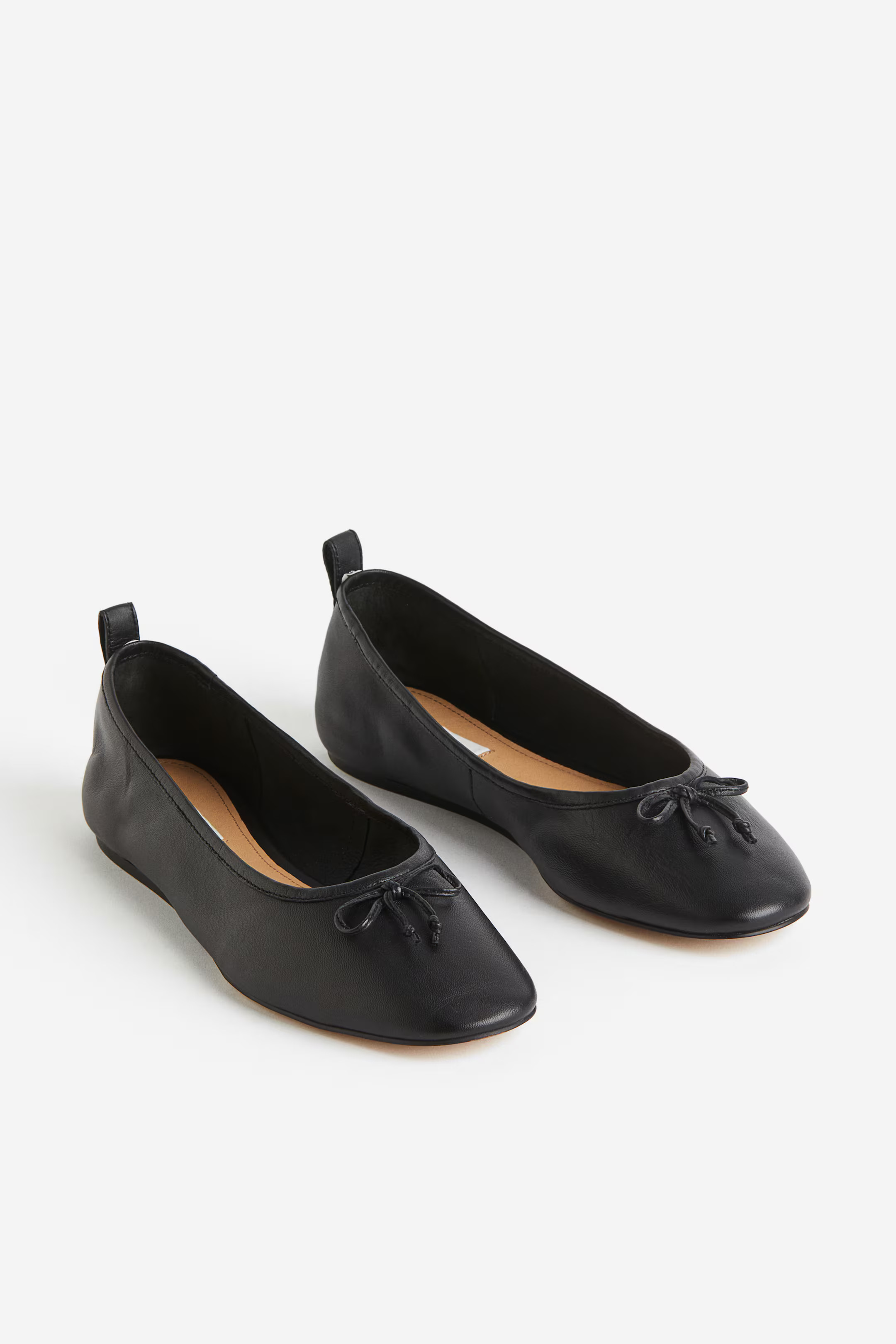 Leather ballet pumps - Black - Ladies | H&M GB | H&M (UK, MY, IN, SG, PH, TW, HK)
