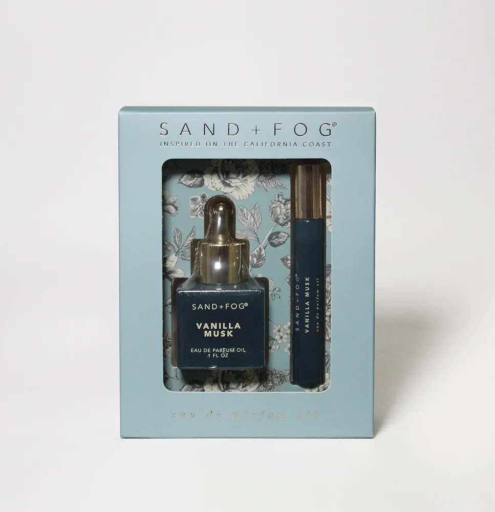 Sand + Fog Vanilla Musk Eau de Parfum Oil Gift Set with Dropper and Rollerball, 1 fl oz Oil Dropp... | Amazon (US)