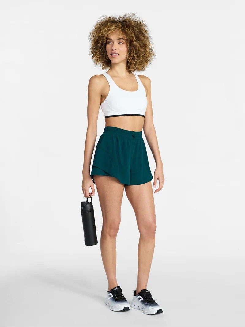 Avia Women's and Women's Plus Flounce Running Shorts, Sizes XS-4X | Walmart (US)